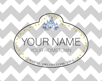Cast Member Name Tag SVG/DXF/PNG Castle