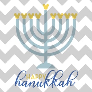 Joyeuse Hanoucca | Mickey Menorah | SVG | DXF | PNG |