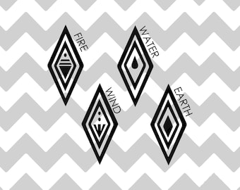 Frozen 2 Element Symbols SVG | DXF | JPG