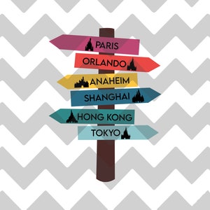 Cartello dei parchi in tutto il mondo / SVG / EPS / DXF