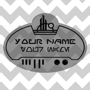 Galaxy's Edge Inspired Name Tag | Castmember | SVG | DXF | EPS