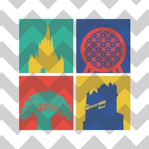 Parques de Orlando | SVG | DXF | EPS | Magic Kingdom | Epcot | Hollywood Studios | Animal Kingdom