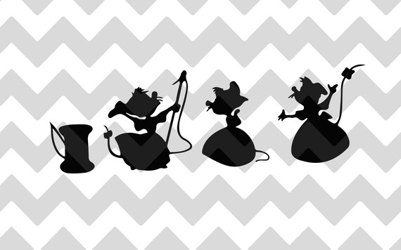 Download Cinderella Mice Sewing Decoration SVG/DXF/PDF Disney | Etsy