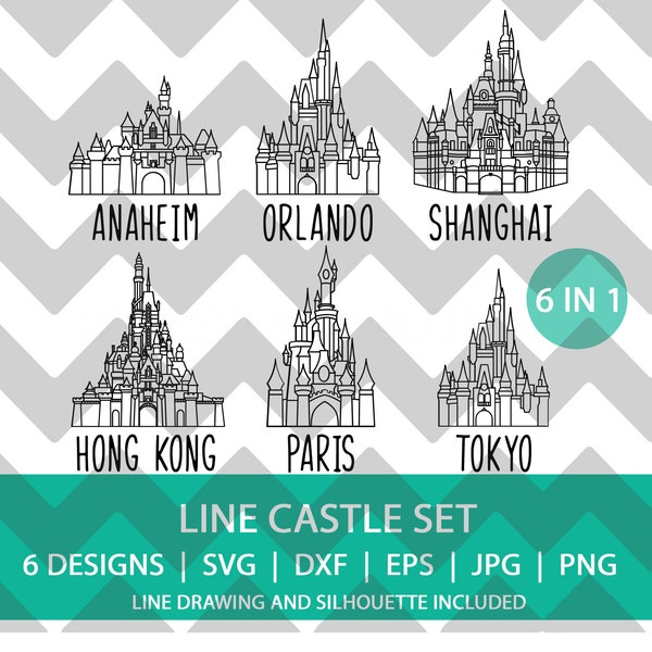 Castles of the World | Land | SVG | DXF | PNG