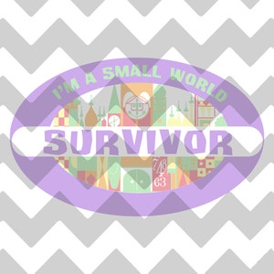 Fichier numérique Je suis un survivant du petit monde | SVG | PNG | JPG | Le monde est petit