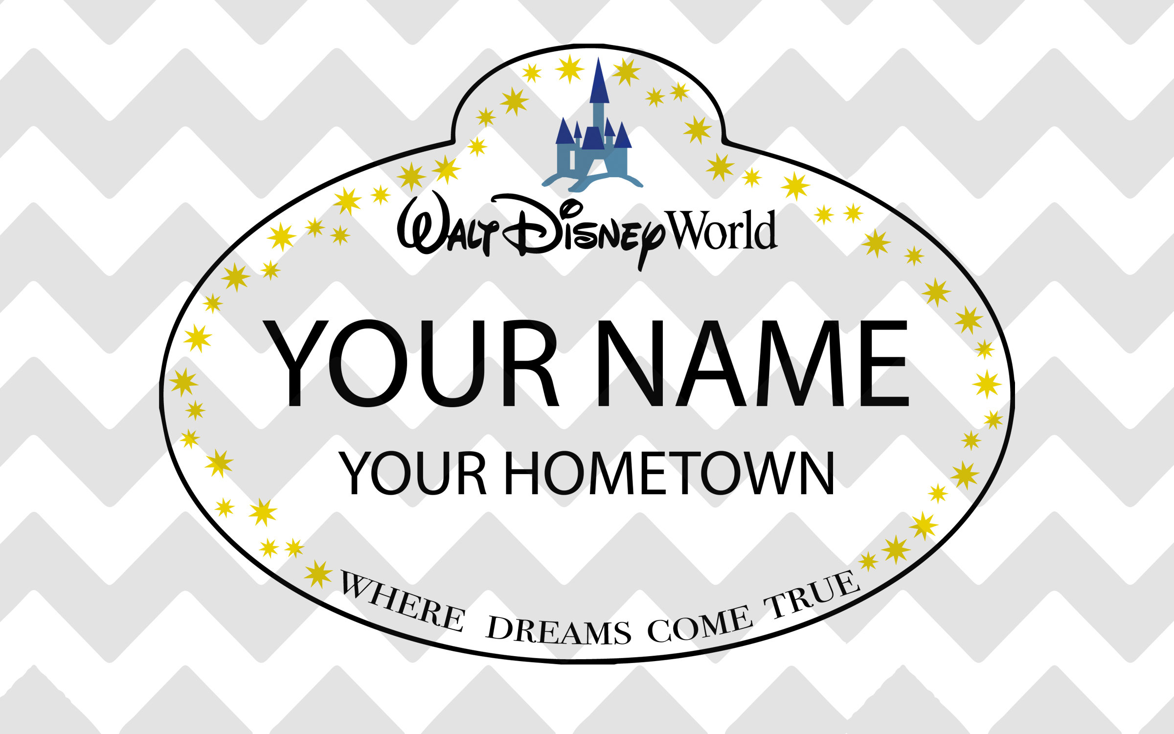 Cast Member Name Tag SVG/DXF/PNG Disney World Etsy