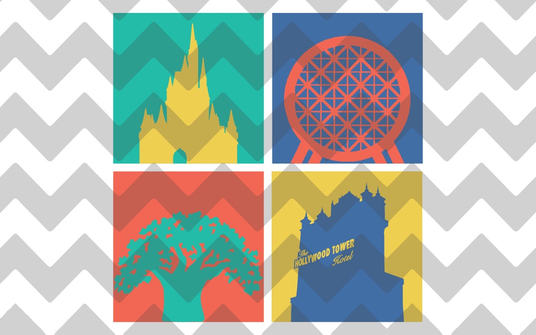 Orlando Parks SVG DXF EPS Magic Kingdom Epcot - Etsy