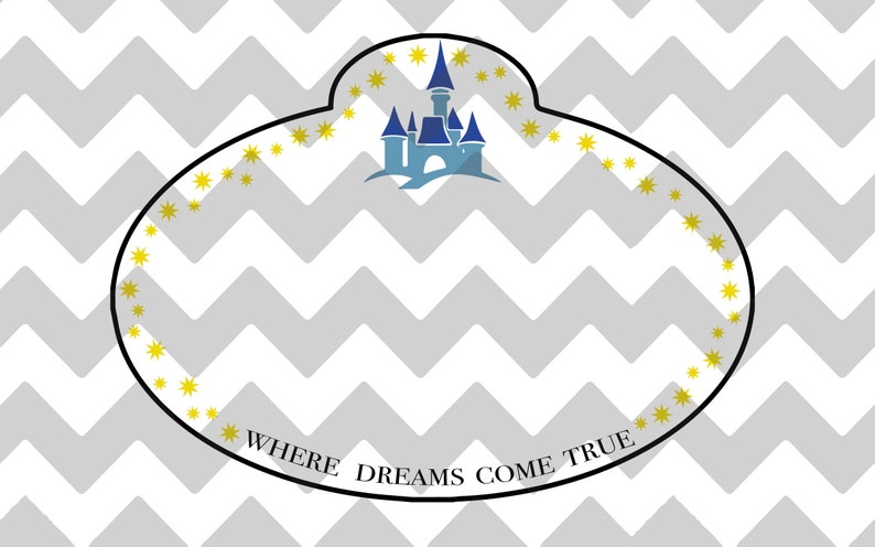 Download Cast Member Name Tag SVG/DXF/PNG Disney World | Etsy