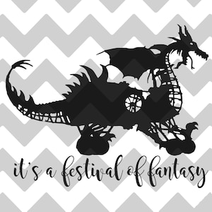 Défilé du festival de la fantaisie Dragon SVG/DXF/PNG Magic Kingdom