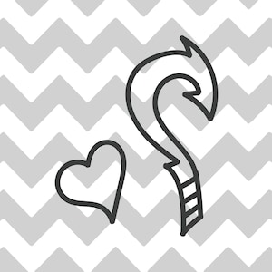 Moana Oar | Heart Hook | SVG | DXF | PNG