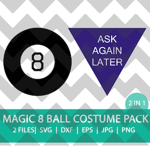Magisch 8-ball halloweenkostuum | SVG | DXF | png