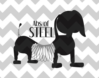 Abs of Steel Slinky Dog Story | SVG | PNG | JPG | Toy