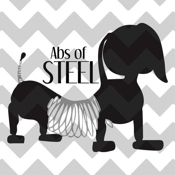 Abs of Steel Slinky Dog Story / SVG / PNG / JPG / Giocattolo