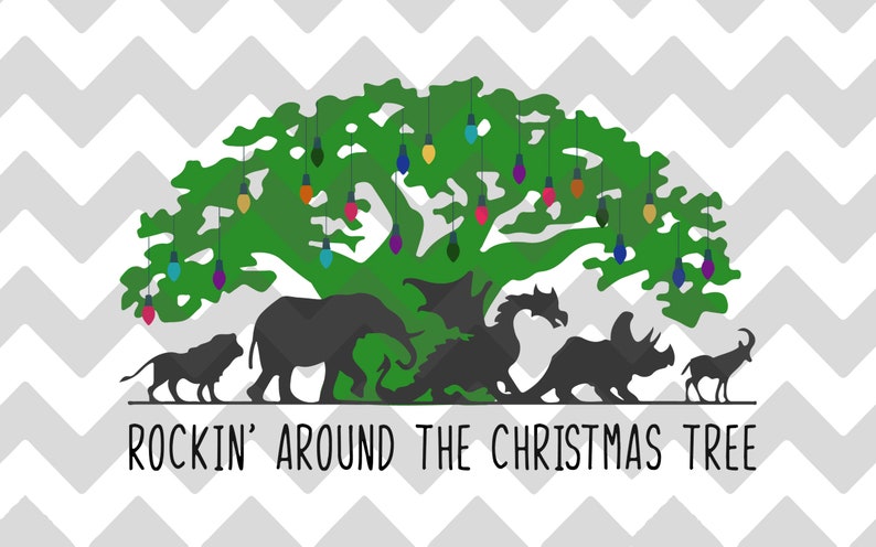 Download Disney Animal Kingdom Rockin' Around the Christmas Tree | Etsy