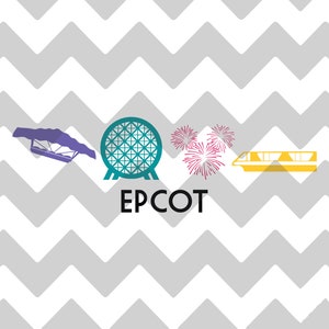 Epcot Icons | SVG | DXF | EPS | Magic Kingdom | Epcot | Hollywood Studios | Animal Kingdom