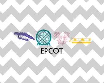 Epcot Icons | SVG | DXF | EPS | Magic Kingdom | Epcot | Hollywood Studios | Animal Kingdom