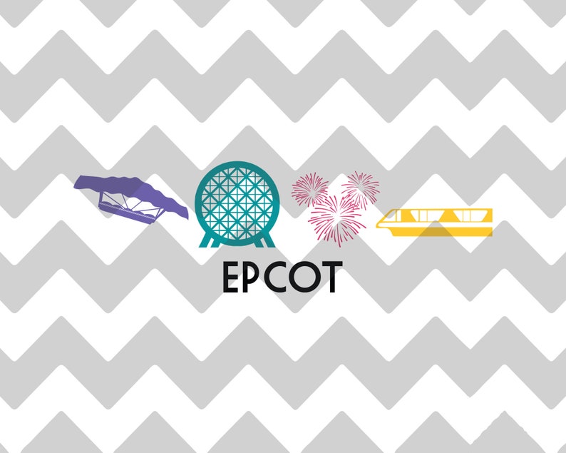 Epcot Icons | SVG | DXF | EPS | Magic Kingdom | Epcot | Hollywood ...