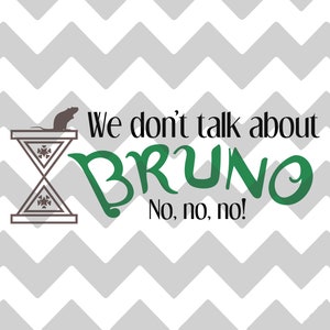 We Don't Talk About Bruno | SVG | PNG | JPG | Encanto