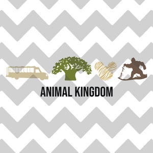 Animal Kingdom Icons | SVG | DXF | EPS | Magic Kingdom | Epcot | Hollywood Studios | Animal Kingdom