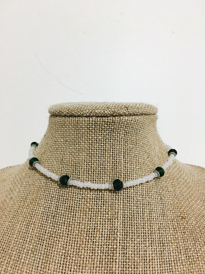 Aztec Green Choker cute choker green choker white choker Etsy