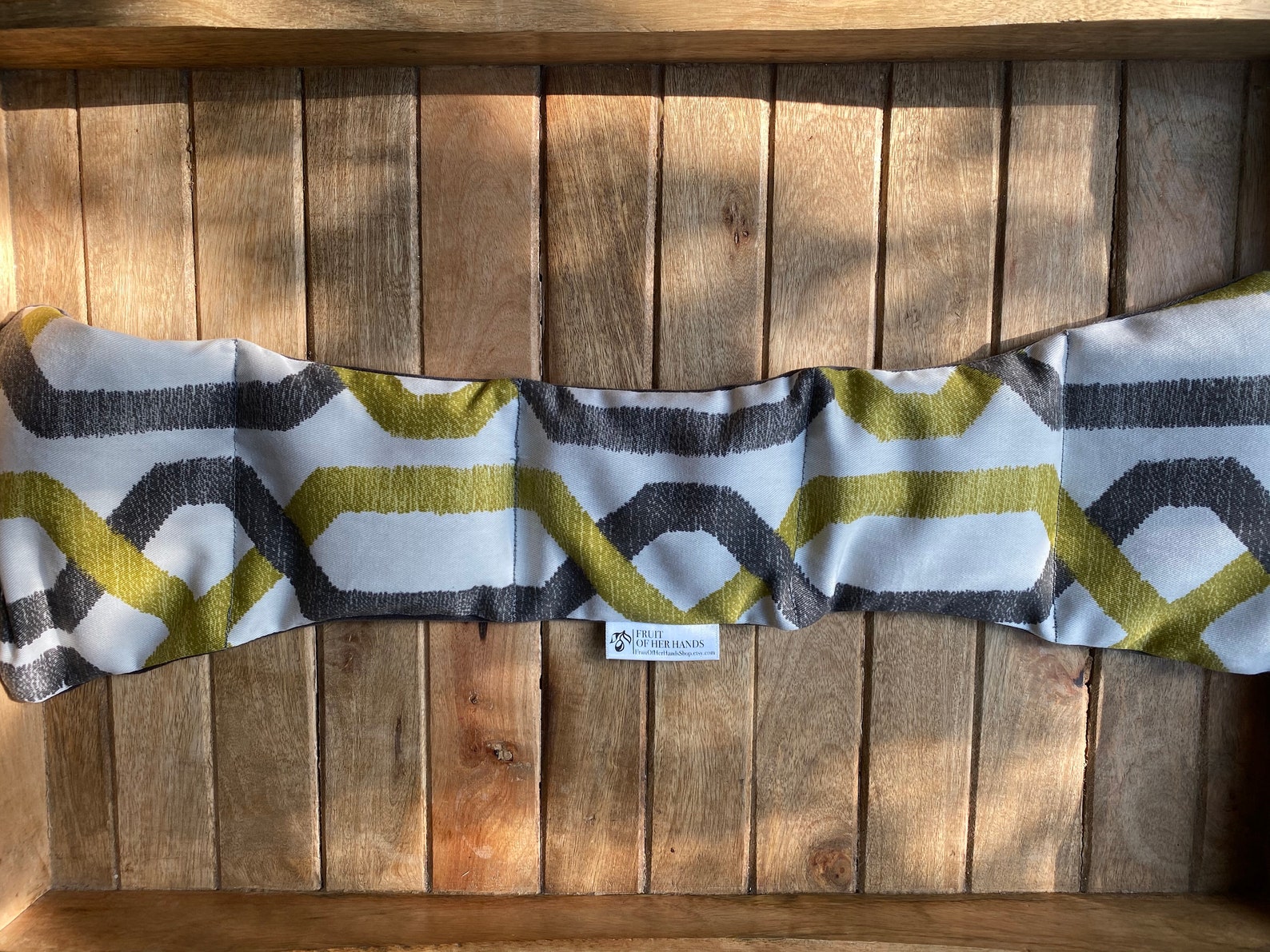 Handmade Neck Warmer Lavender Scented Green Gray White Ogee Etsy