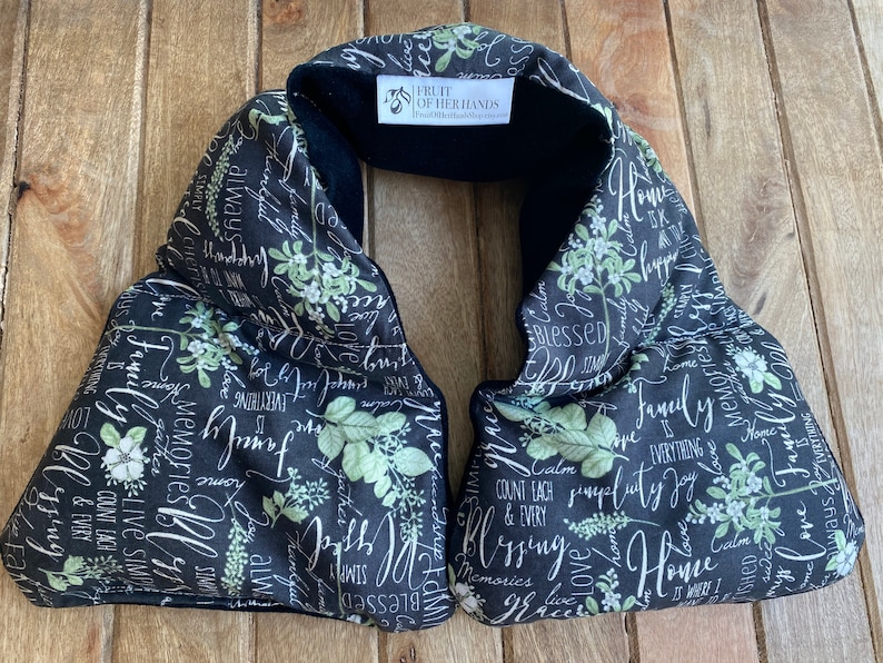 Handmade Neck Warmer Lavender Scented Black Garden Blessing Etsy