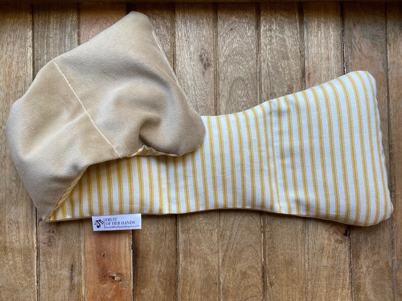 Handmade Neck Warmer Lavender Scented Yellow White Striped Etsy