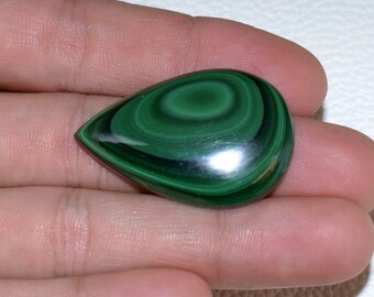 Natural Malachite Heart Shape Cabochon,Malachite Cabochon For Jewelry Making,,46X47X6 mm,,DG-1828