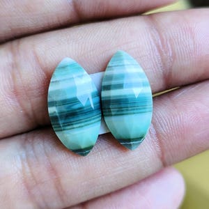 Een bijpassend paar natuurlijke voering opaal roos geslepen 10 x 20 x 5 mm handgemaakte losse edelstenen