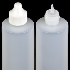 Plastic Dropper Bottles, Precise Tip w/White Cap, 4-oz. 6-Pack, New
