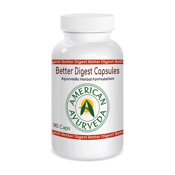 Digestive Health Supplement: Ayurvedic Herbal Vegetarian Capsules (90 Count)