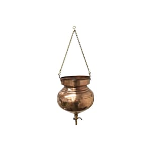 Pure Copper Shirodhara Pot Vessel with Control Valve for Shirodhara, Panchkarma, Abhyanga Vasti Nasya by American Ayurveda