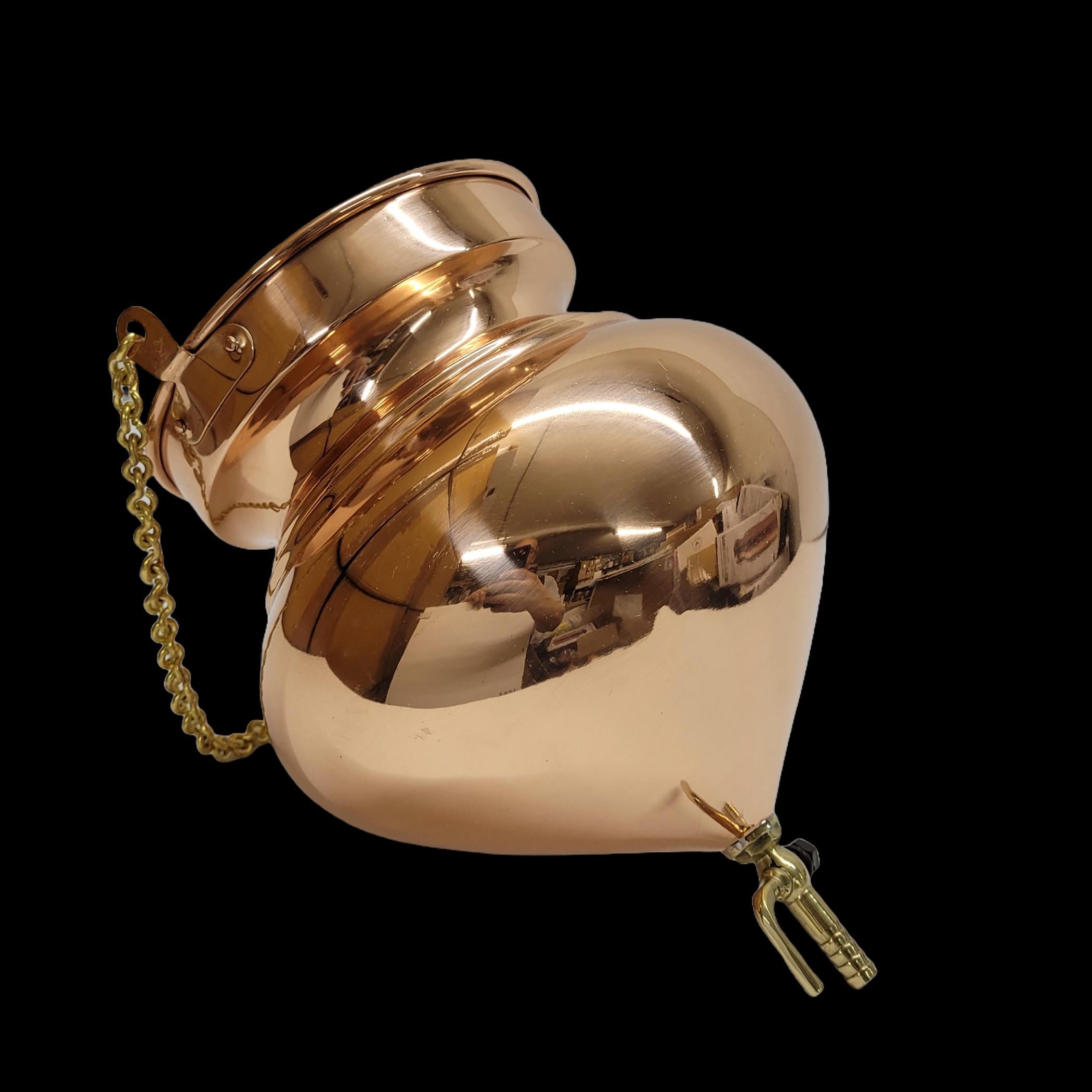 真鍮バルブ付き純銅シロダーラポット、アメリカンアーユルヴェーダ