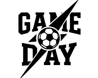 Soccer Game Day SVG, Lightning Bolt Design (Digital Download)