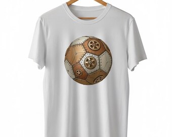 Steampunk Soccer Ball Clipart, Mechanical Gear Vector (Digital Download)