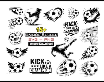 Soccer Quote SVG Bundle: Motivational Typography Designs (Digital Download