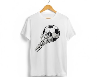 Skeleton Hand Soccer Ball Vector, Edgy Sports Clipart (Digital Download)