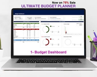 Variable Income Excel Budget Template: Financial Dashboard & Expense Tracker (Digital Download)