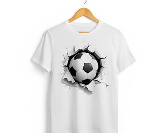 3D Ripped Paper Soccer Ball Clipart – Sublimation Vector (Digital Download)