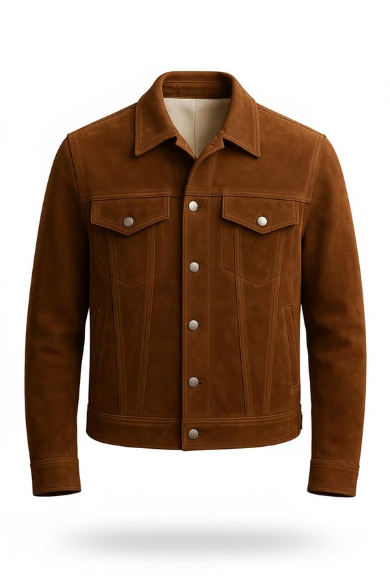 Benutzerdefinierte Lederjacke für Herren, handgefertigte Wildleder