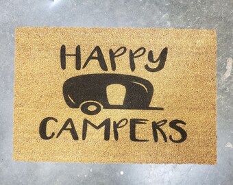 Happy Campers 24x48 Personalized Doormat For The Home