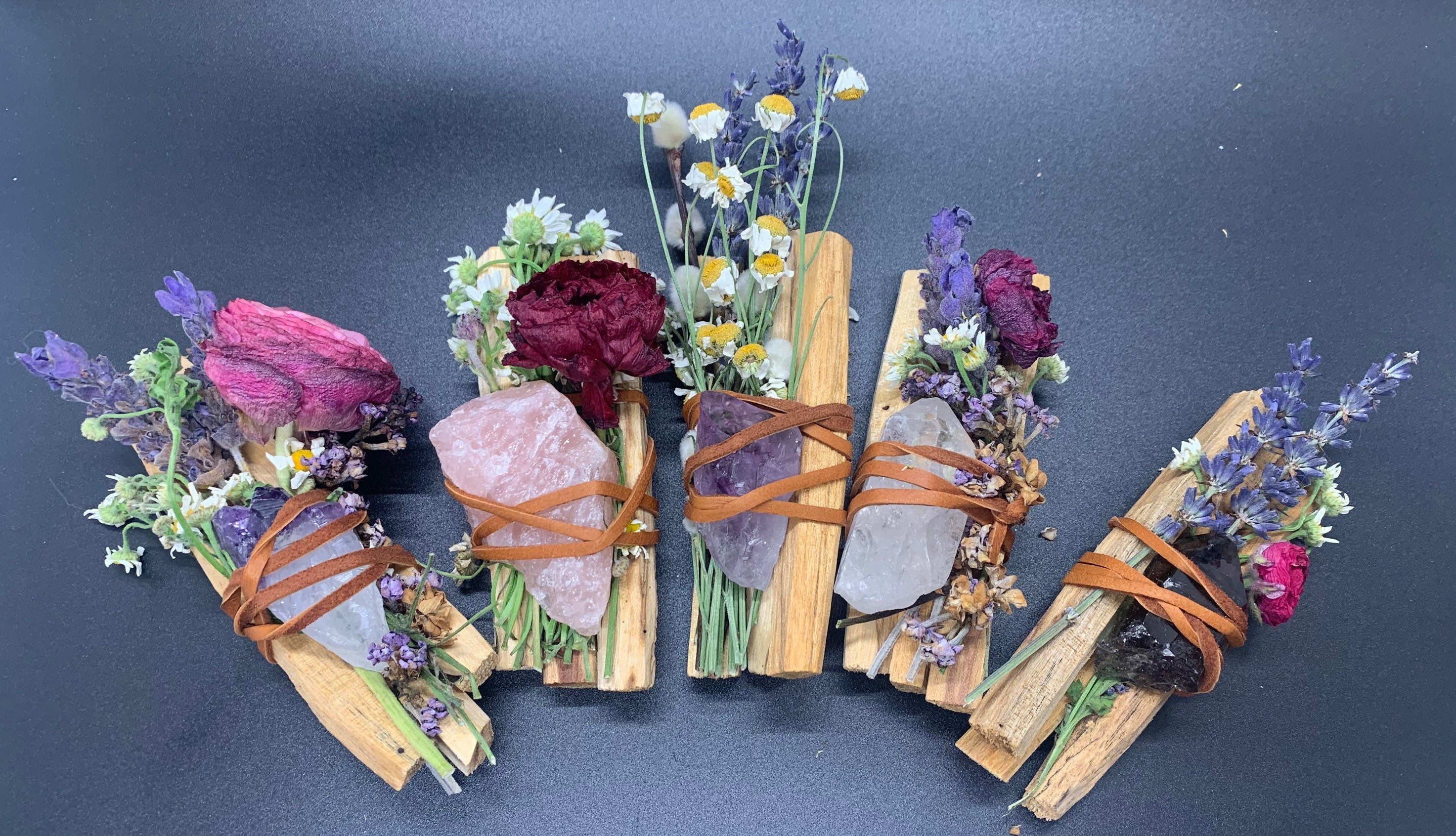 Palo Santo Sticks, Dried Wildflowers Bouquet