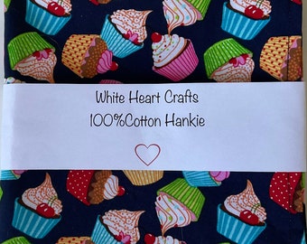 Handmade 100%  Cotton Handkerchief/ Hankie