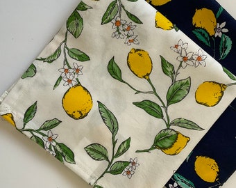 2 x Handmade 100% Poplin Cotton Hankies