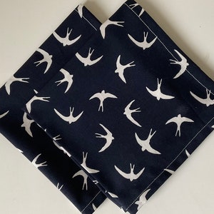 2 X Handmade 100% Poplin Cotton Handkerchief/ Hankie image 3