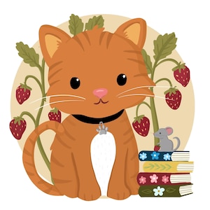 Custom Pet Cute Doodle Cartoon Style Digital Portrait