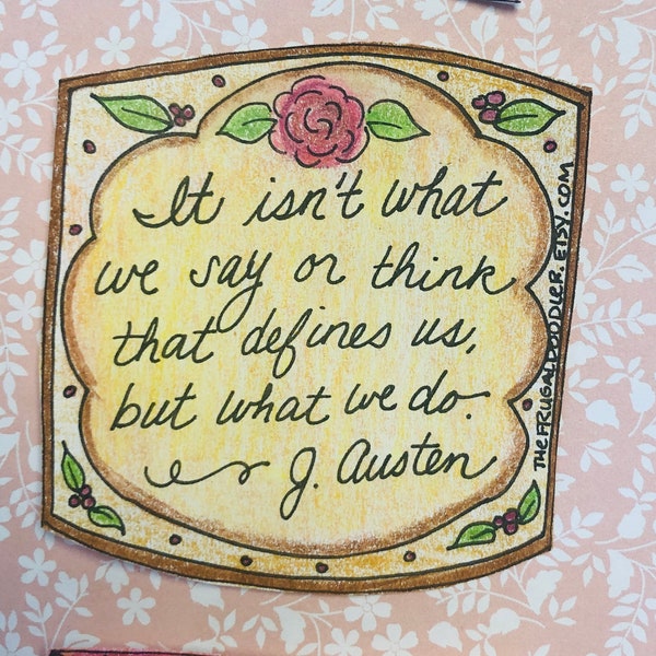 Jane Austen quote fridge magnets. Literature refrigerator magnets, literary, book lover gifts, book theme magnets,