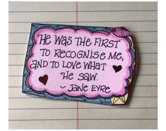 Jane Eyre Quote Magnet, Charlotte Bronte Literature Gift