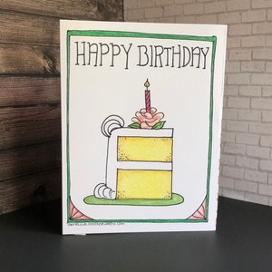 Bunte Happy Birthday Karte - wir schreiben Ihre Nachricht ins Innere und mailen sie für Sie. Warum leere Karten verschicken? Fügen Sie einen unserer Magnete hinzu!