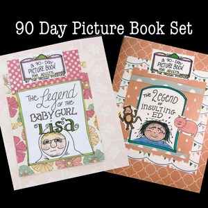 Coffret cadeau livre d'histoires de 90 jours, La légende de la petite Gurl Lisa et la légende de l'insulte Ed, pour les fans sérieux de 90 jours, cadeau d'anniversaire